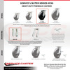Service Caster 6 Inch Phenolic Caster Set with Ball Bearings 2 Swivel Lock 2 Rigid SCC SCC-30CS620-PHB-BSL-2-R-2
